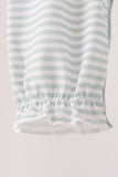 Sage santa applique stripe romper