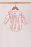 Pink santa bow embroidery bubble