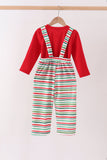 Red santa claus applique 2pc set