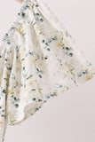 Sage floral smocked tiered mom dress