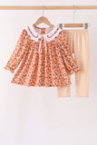 Fall floral print pants set