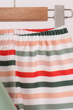Green Reindeer Tree Embroidery Pants Set