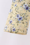 Yellow Floral Bow Applique Pants Set