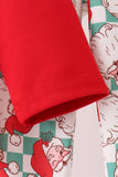 Red Santa Embroidery Pants Set