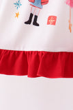 Red Nutcracker Ruffle Dress