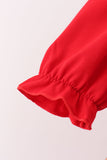 Red Grinch Smocked Pants Set