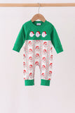 Green Santa Embroidery Romper