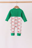 Green Santa Embroidery Romper