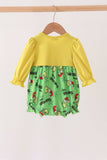 Green Grinch French Knot Bow Bubble