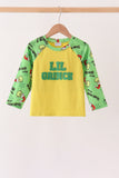 Green Grinch French Knot Top