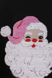 Black Santa Sequin Top