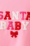 Pink Santa Baby French Knot Mom&me Top