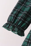 Forest Plaid Smocked Dress