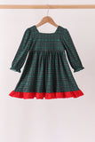 Forest Plaid Smocked Dress