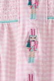 Pink Nutcracker Smocked Ruffle Bloomer Set
