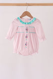 Pink Nutcracker Smocked Ruffle Bubble