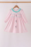 Pink Nutcracker Smocked Ruffle Dress