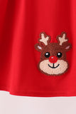 Red Reindeer French Knot Dress
