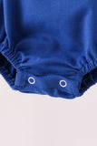 Blue Fire Truck Applique Gingham 2pc Set