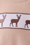 Hunting Deer Embroidery Pants Set