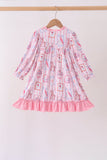 Pink Character Ruffle Bamboo Dress