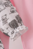 Pink Farm Ruffle Pants Set