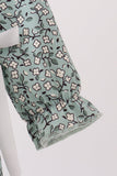 Green Farm Floral Embroidery Ruffle Bubble