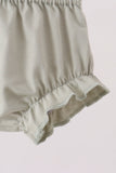 Green Farm Floral Embroidery Ruffle Bloomer Set
