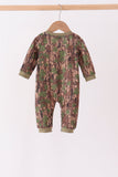 Camouflage Moose Embroidery Romper