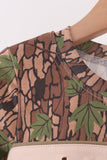 Camouflage Moose Embroidery Top