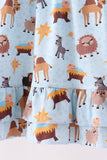 Blue Nativity Ruffle Bamboo Dress