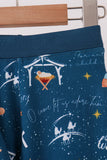 Navy Nativity Bamboo Pants Set