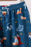 Navy Nativity Bamboo Pajama Set