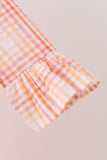 Pink plaid ruffle dress