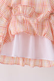 Pink plaid ruffle dress
