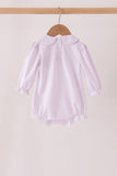 Pink dot turkey embroidery ruffle bubble
