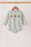 Beige turkey embroidery gingham bubble