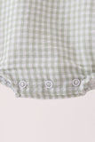 Beige turkey embroidery gingham bubble