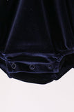 Navy plaid ruffle bubble