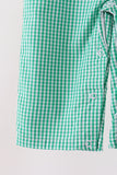 Green gingerbread embroidery gingham jonjon