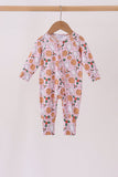 Pink milk cookie holly bamboo romper
