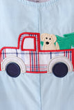 Blue plaid deer reversible jonjon