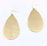 Metallic Metal Teardrop Earrings