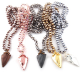 Tribal Arrowhead Statement Necklace