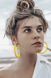 Summer Vibrant Hoop Earrings
