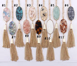 Abalone Shell Necklaces with Gold Tassel