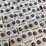 Red White Blue Glitter Stud Earrings