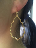 Darling Thin Metal Earrings Hang Open