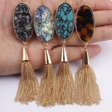 Abalone Shell Necklaces with Gold Tassel