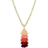 Beaded Tassel Spring Long Necklaces